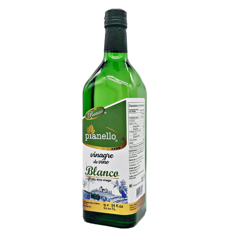 Vinagre Vino Blanco 1 Lt Gourmet Pianello Carnes Salsas