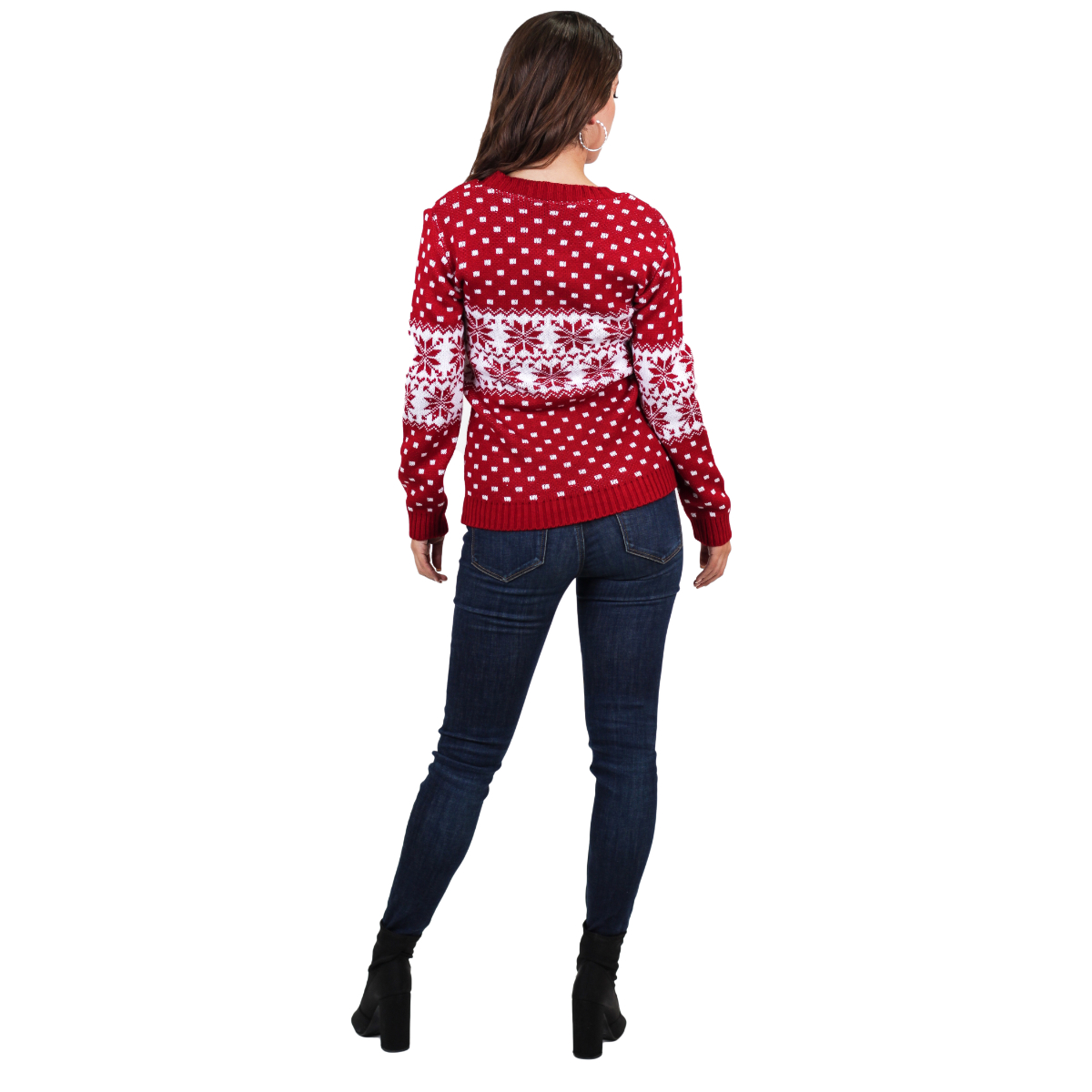 Sueter Ugly Navideño De Noche Buena Para Mujer 59 - Rojo