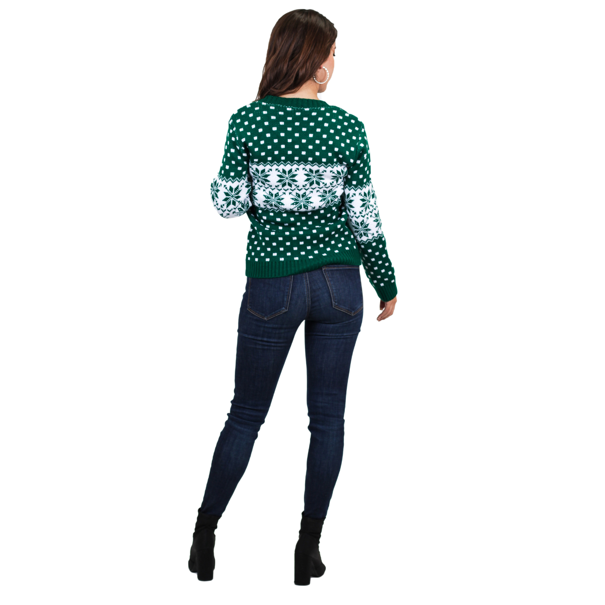 Sueter Ugly Navideño De Noche Buena Para Mujer 59 - Verde