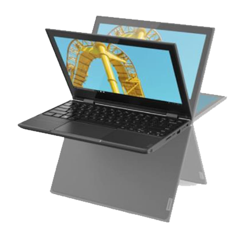 Laptop Lenovo 300e 2 en 1 Pantalla Táctil 11.6 Pulgadas Intel Celeron N4120 Disco duro 64 GB Ram 4 GB Windows 10 - Negro + Pluma Tactil + Mochila + Microsd 64GB