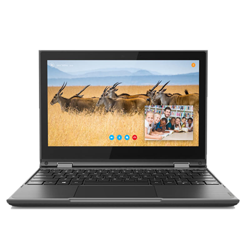 Laptop Lenovo 300e 2 en 1 Pantalla Táctil 11.6 Pulgadas Intel Celeron N4120 Disco duro 64 GB Ram 4 GB Windows 10 - Negro + Pluma Tactil + Mochila + Microsd 64GB