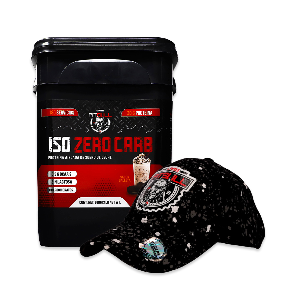 Proteína Pitbull Labs Galleta 185 Servicios Pitbull + Gorra Pitbull