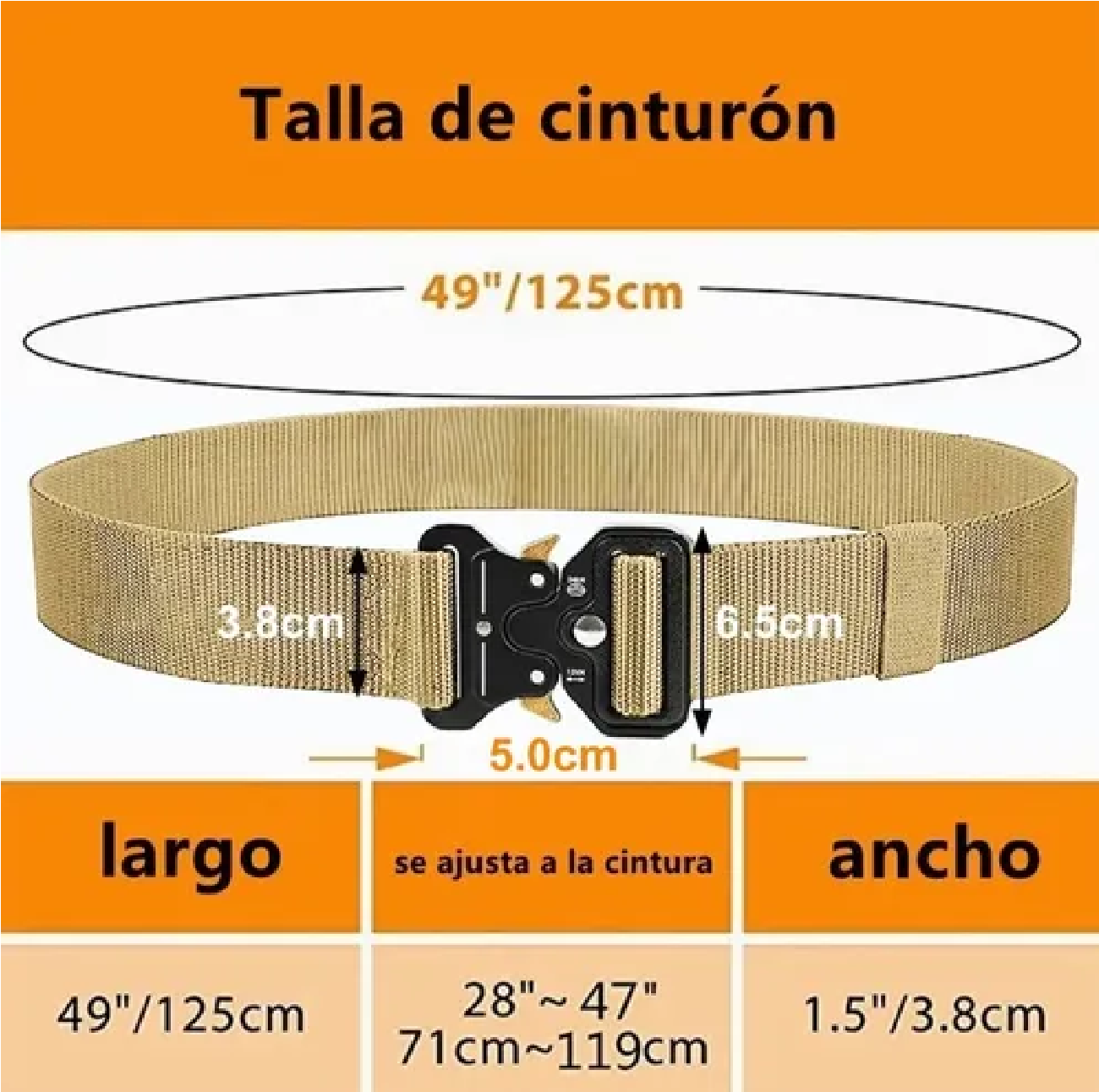 Luxshiny Cinturón De Nylon Ajustable Para Hombre Con Hebilla De