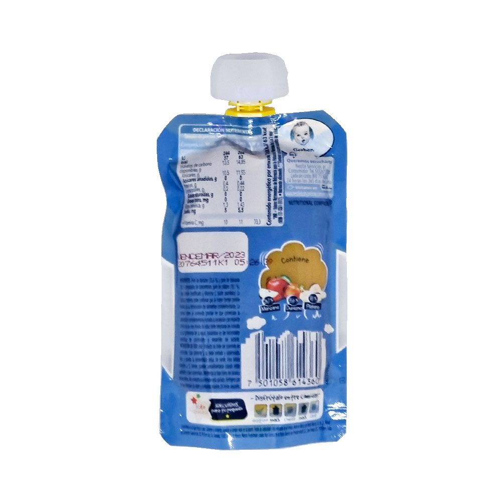 Papilla Gerber Bebe Pouch Viaje Cocktail De Frutas Alimento