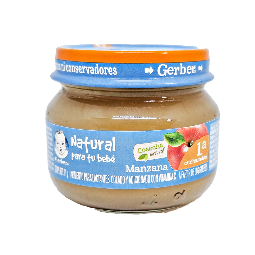 Papilla Gerber Cosecha Natural De Manzana 6 Meses 71 g