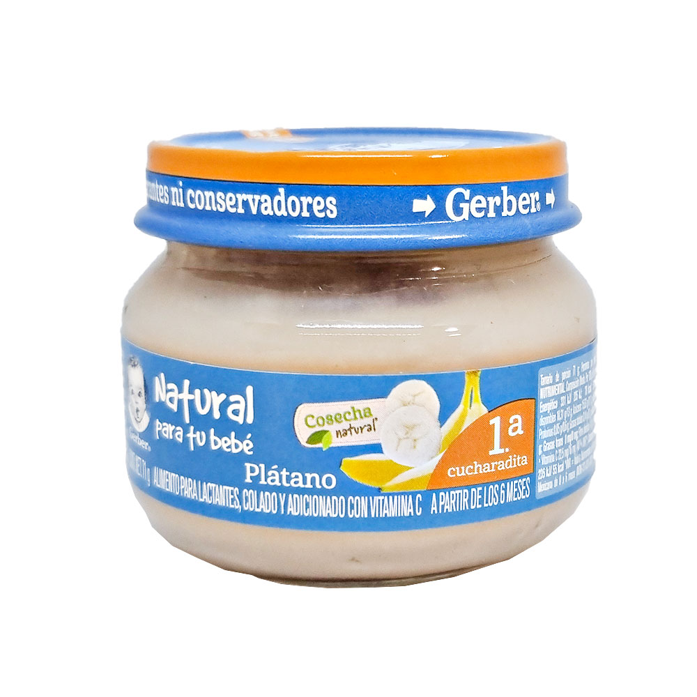 Papilla Gerber Cosecha Natural De Plátano 6 Meses 71 G