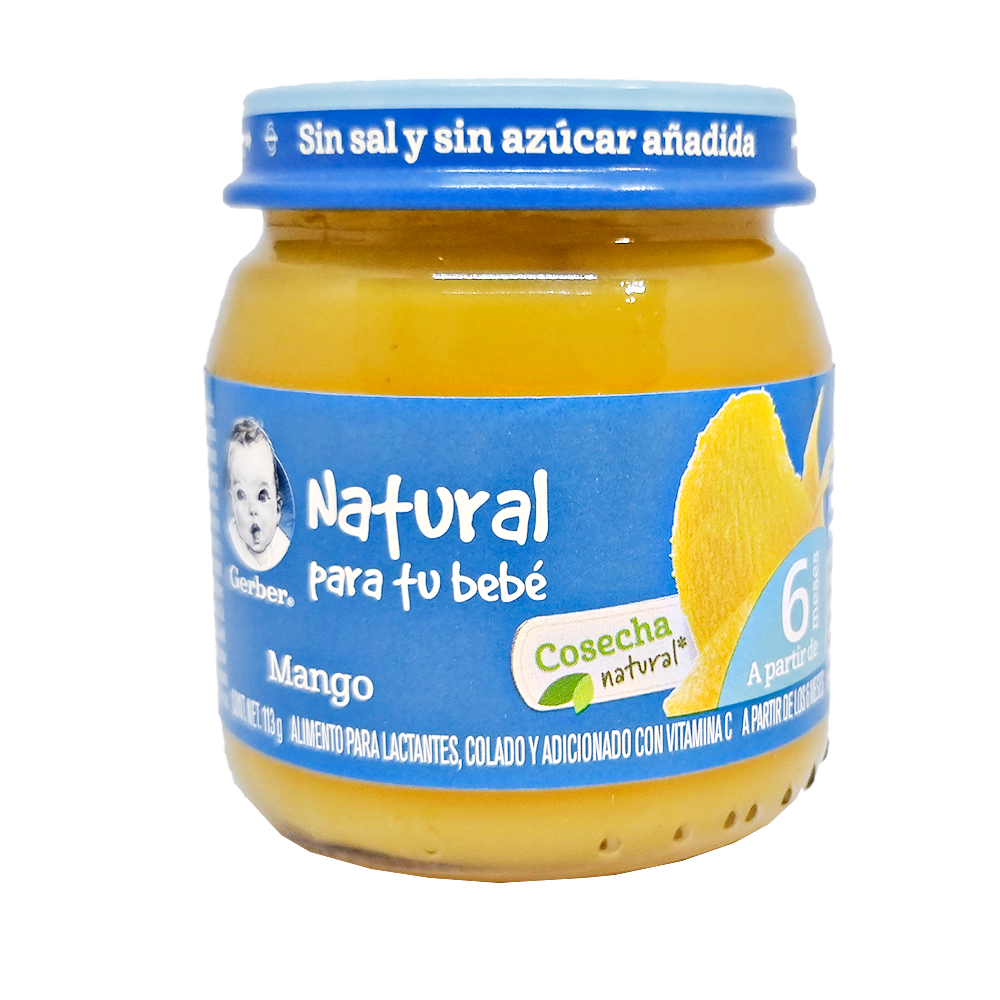 Papilla Gerber Cosecha Natural De Mango 7 Meses 113 g