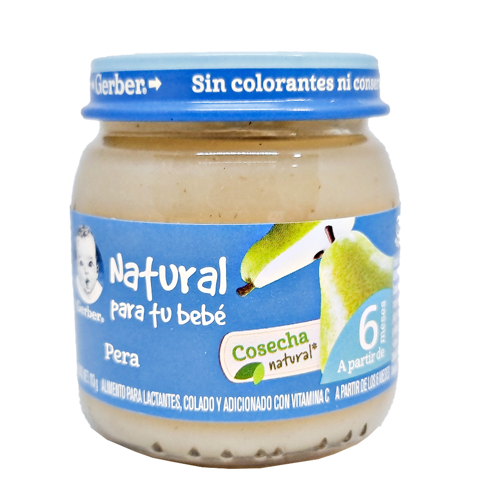 Papilla Gerber Cosecha Natural De Pera 7 Meses 113 g
