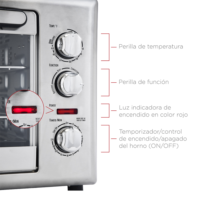 Horno Eléctrico Hamilton Beach Extra Grande, Hornea, Asa y Rostiza. Modelo 31106