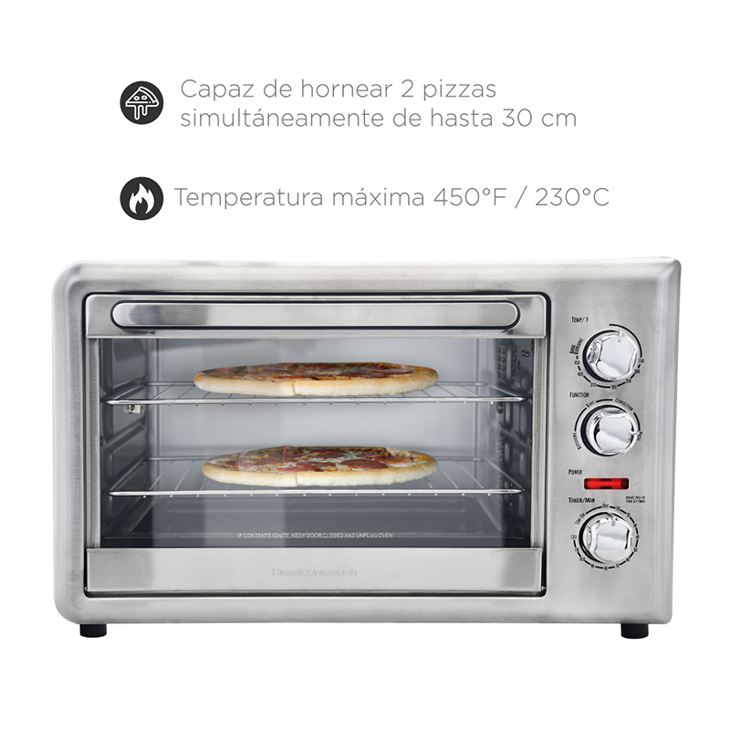 Horno Eléctrico Hamilton Beach Extra Grande, Hornea, Asa y Rostiza. Modelo 31106