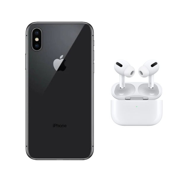Apple Iphone X Negro 256GB Reacondicionado Grado A + Audifonos Inalambricos .