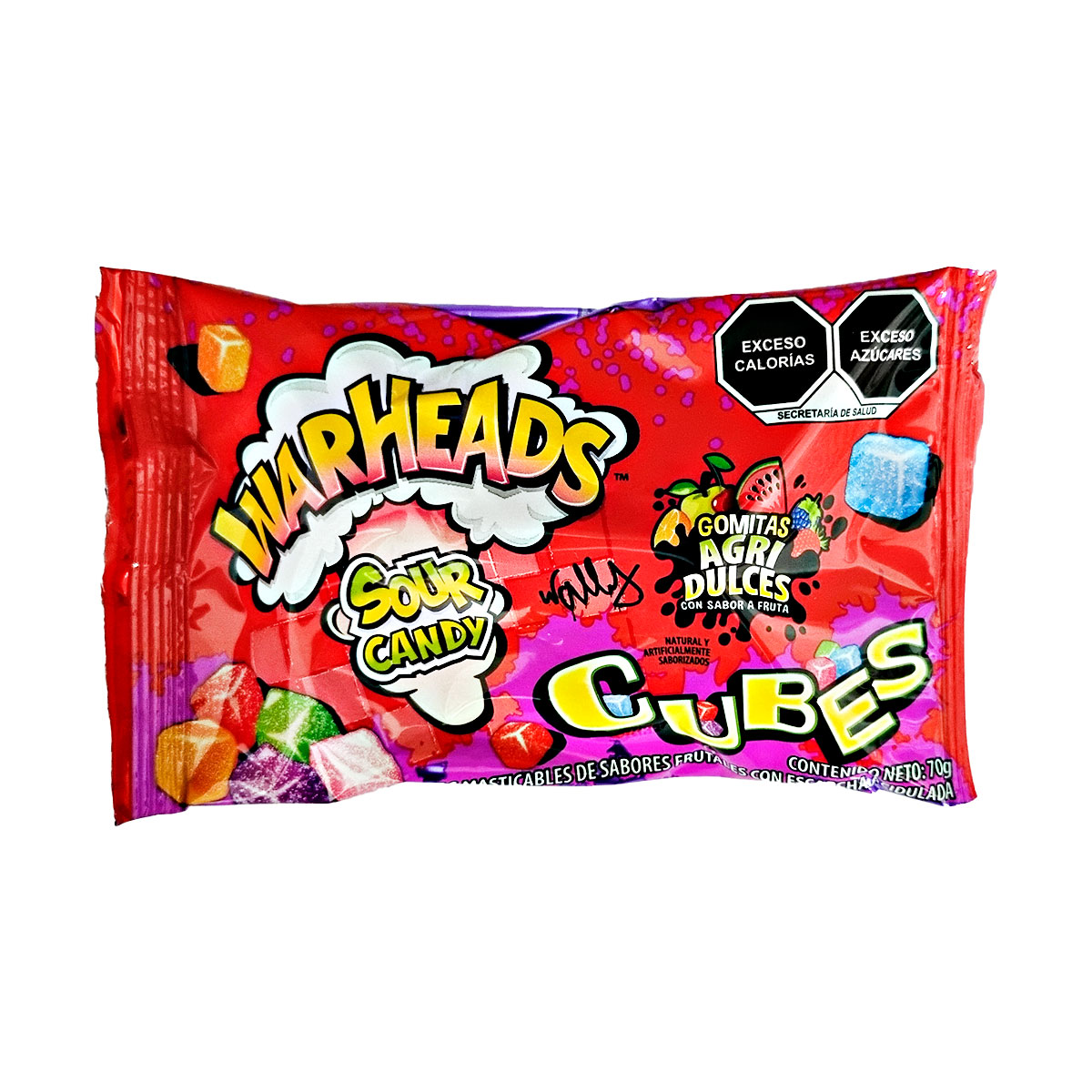 Gomitas Agridulces Warheads Cubes Sabor A Frutas 70g Usa importadas