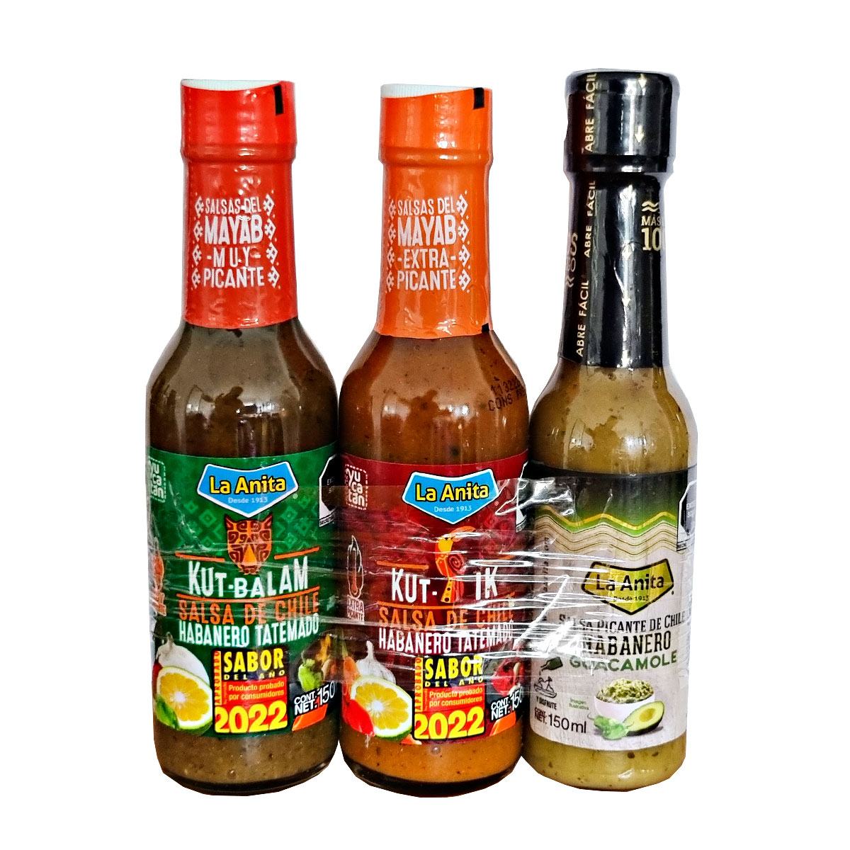 Salsa Chile Habanero La Anita Salsas Del Mayab 3 Pack 150ml