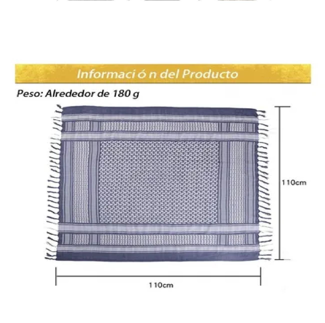  Palestinas Bufanda Militar Algodón Multiusos, Unisex Negro