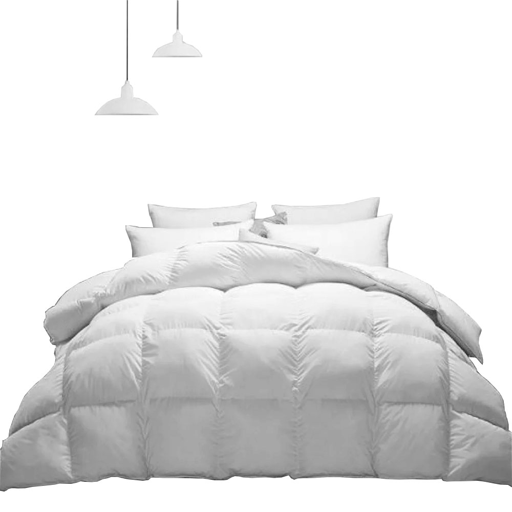 Edredón Inserto de Duvet Acolchado Plumas De Ganso Natural 95/5 King Size