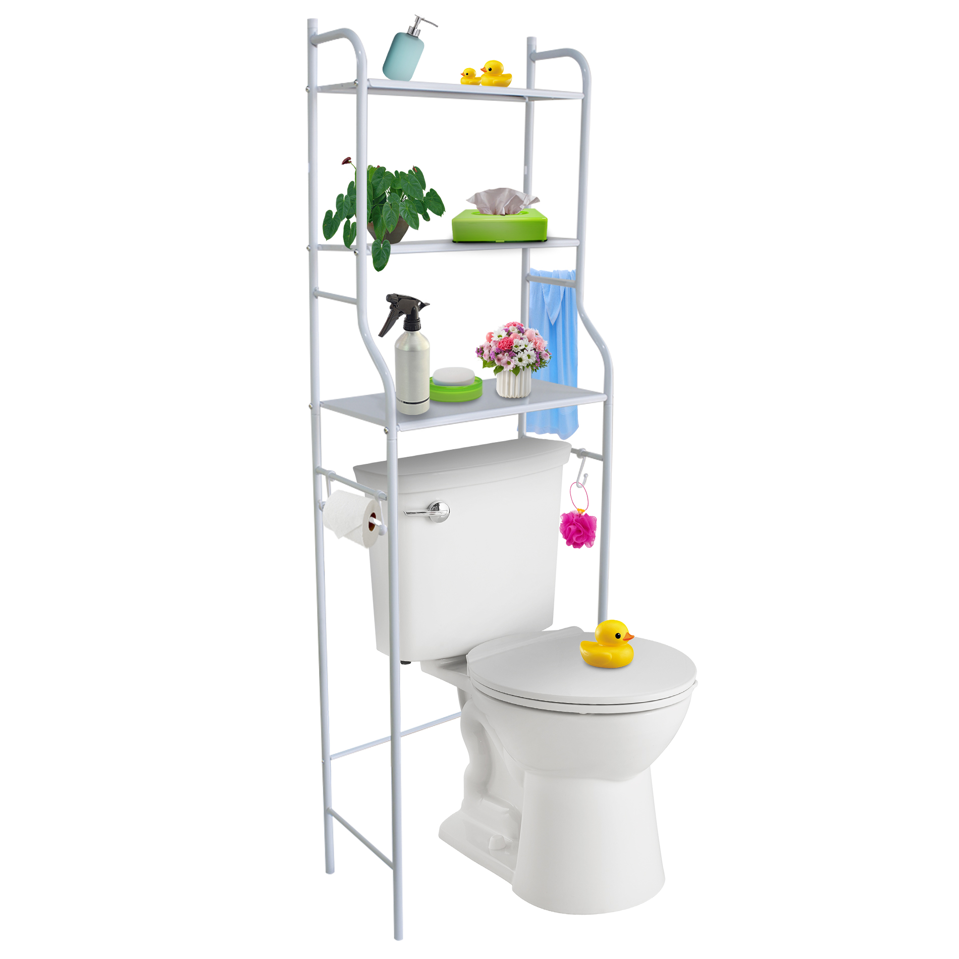 Mueble Organizador De Baño Wc Rack 3 Niveles Sanitario 30kg