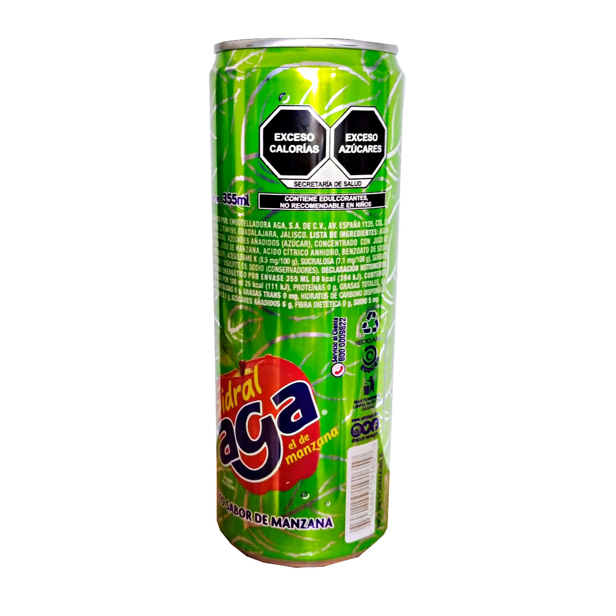 Refresco De Manzana Sidral Aga Lata 355ml Original