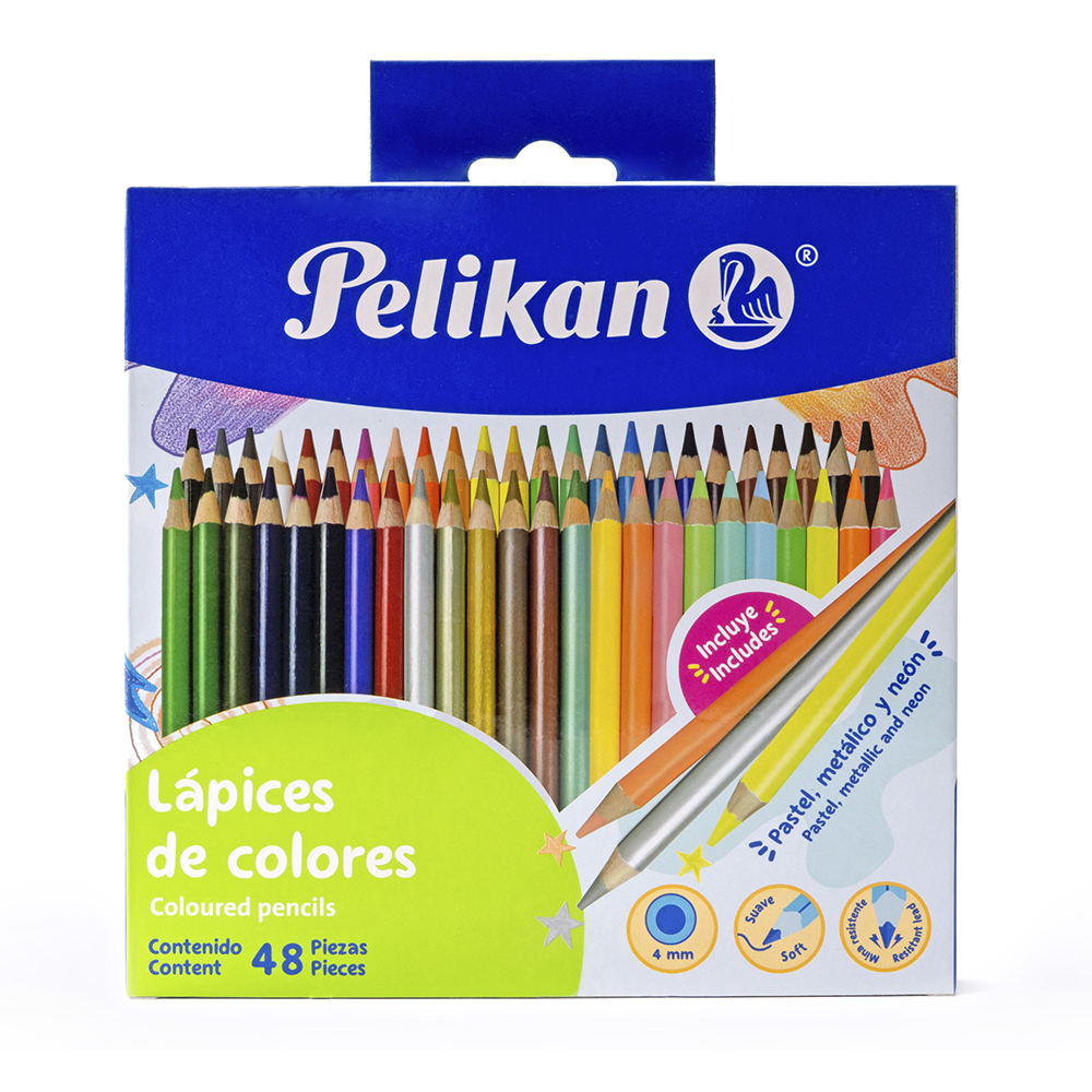 Lapices de Colores Pelikan Largos 48 de 4mm