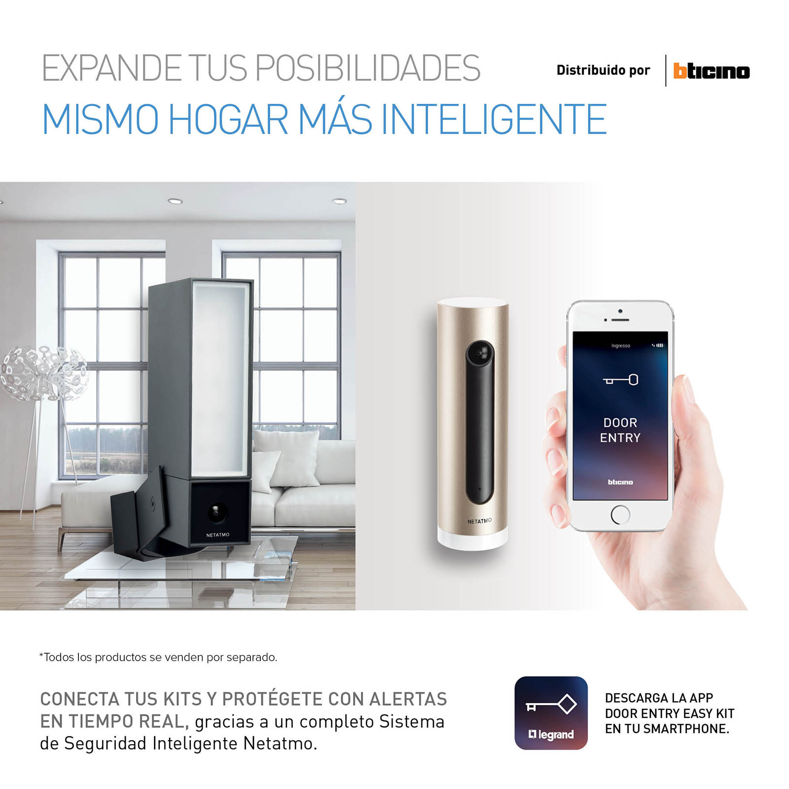 Kit de videointerfón Terraneo a color, Easy Kit