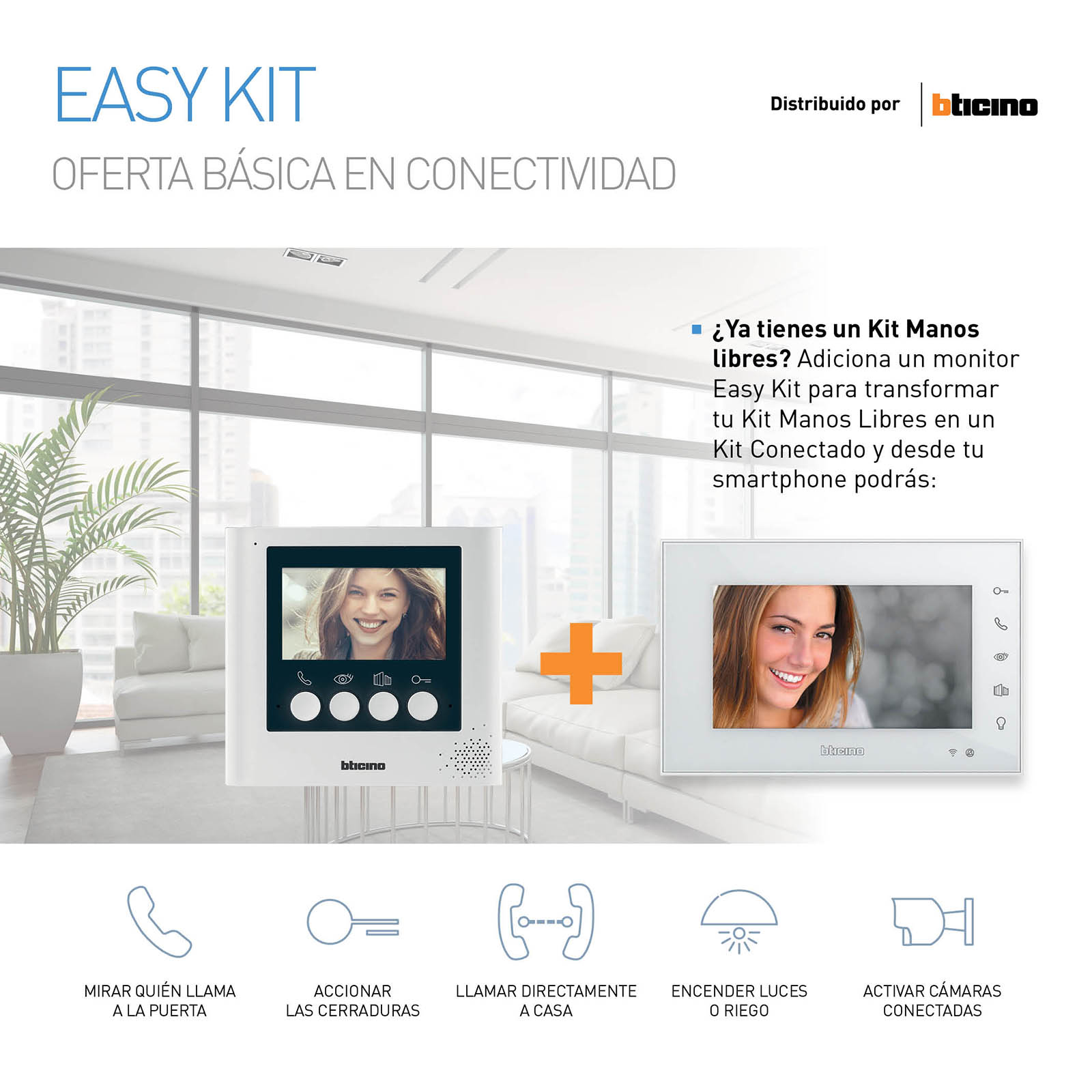 Kit de videointerfón Terraneo a color, Easy Kit