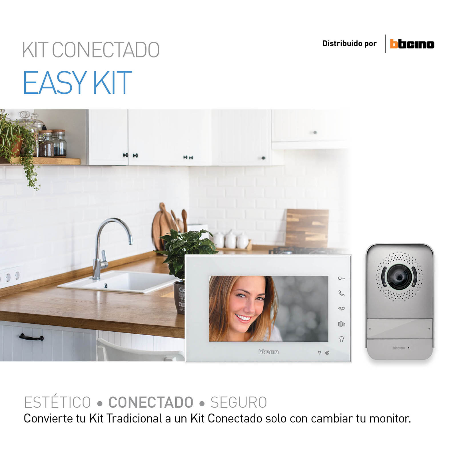 Kit de videointerfón Terraneo a color, Easy Kit