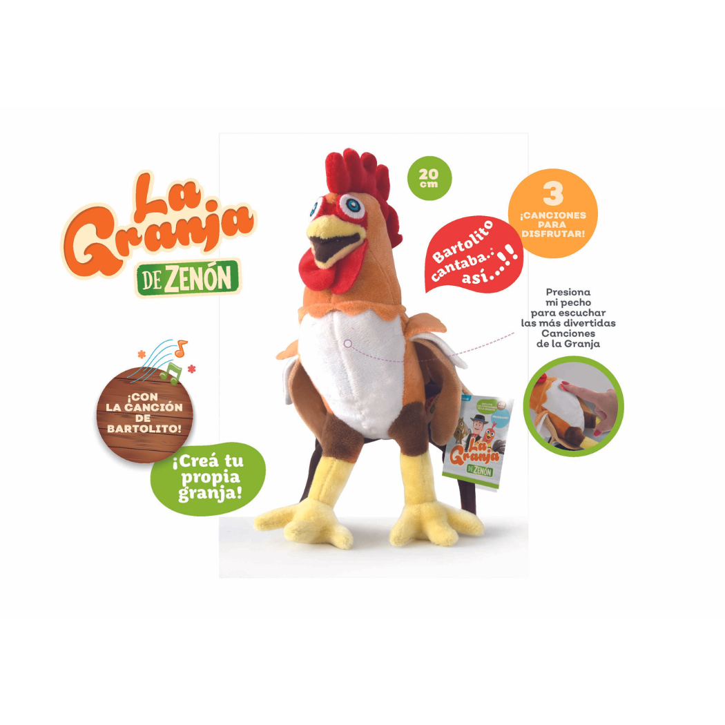 Bartolito Peluche Musical 20 Cm La Granja De Zenon Ax Toys