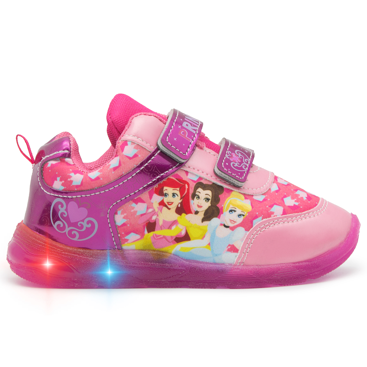 Tenis Luces Niña Princesas Disney Licencia Rosa 14-19