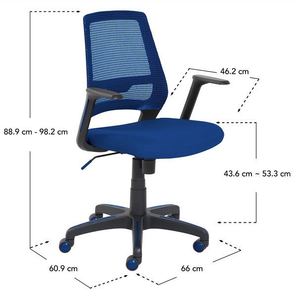 Silla giratoria para oficina(AZUL