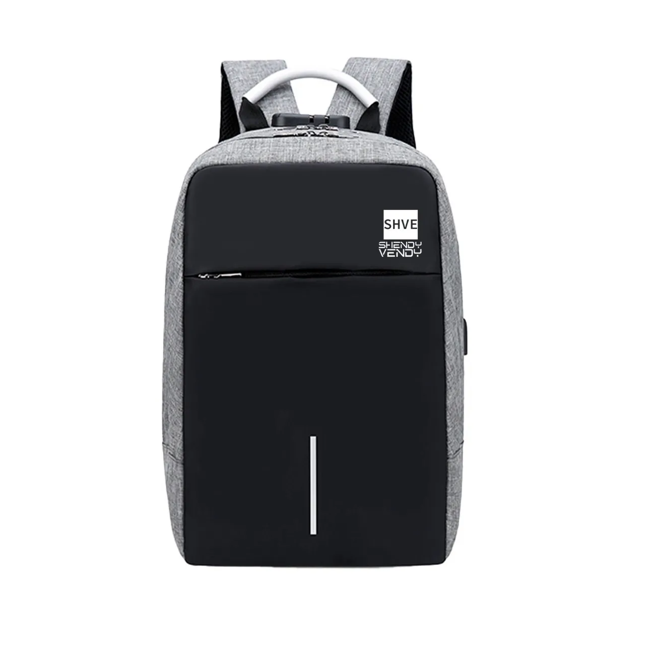 Mochila Impermeable Antirrobo Negra con Gris