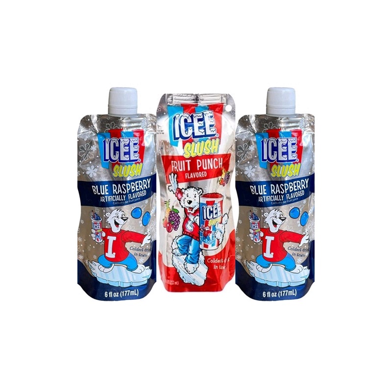 Bebida Icee Slush Sabor Ponche De Frutas Y Mora Azul  177 ml