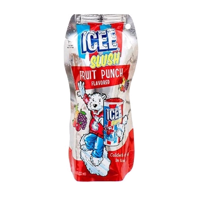 Bebida Icee Slush Sabor Ponche De Frutas Y Mora Azul  177 ml