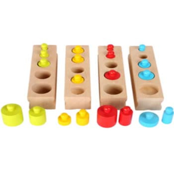 Juego De Cilindros Decrecientes Montessori  24 Pcs
