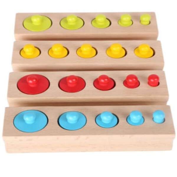 Juego De Cilindros Decrecientes Montessori  24 Pcs