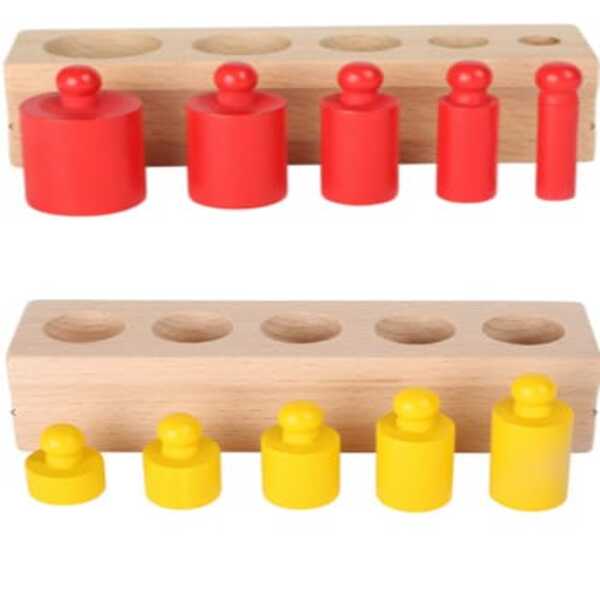 Juego De Cilindros Decrecientes Montessori  24 Pcs