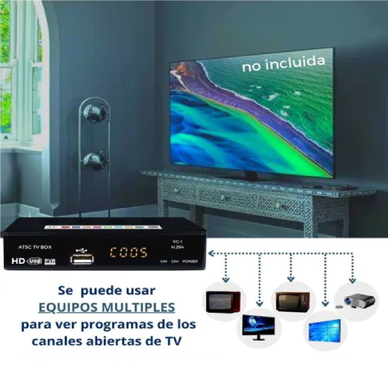 Decodificador / Conversor de TV Analógico a Digital HD – Fonoluz
