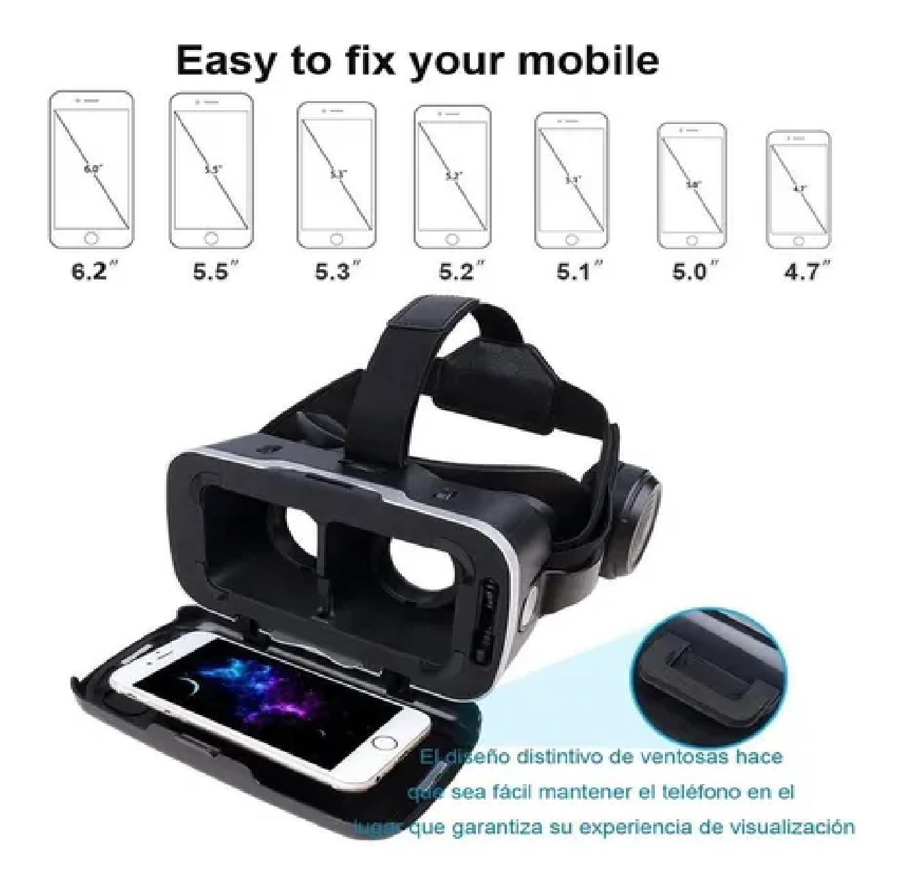 Lente De Realidad Virtual 3d Para Móvil 4.7-6.53