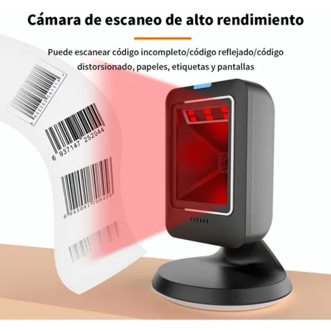 Lector De Código De Barras Omnidireccional 1d/2d/qr Con Usb