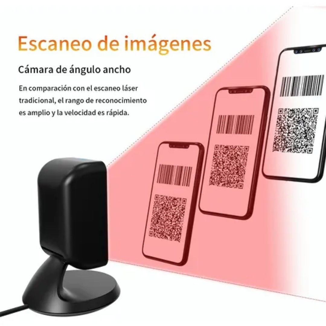 Lector De Código De Barras Omnidireccional 1d/2d/qr Con Usb