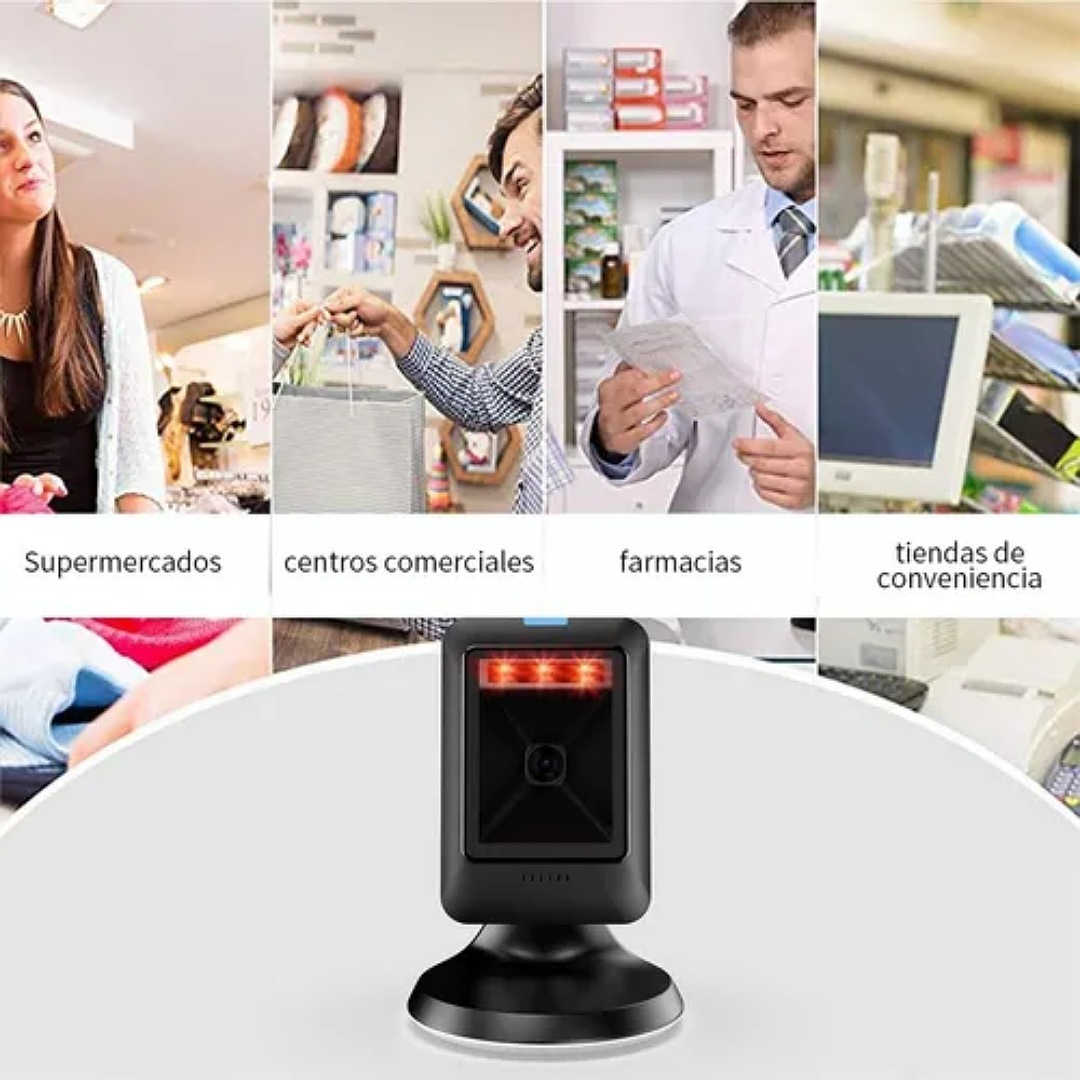 Lector De Código De Barras Omnidireccional 1d/2d/qr Con Usb