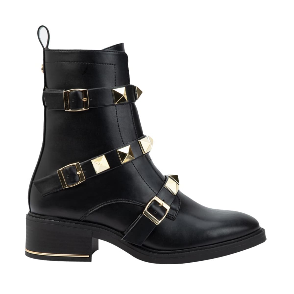 Bota casual Belinda Peregrin, color negro, con estoperoles, mod. 1056075