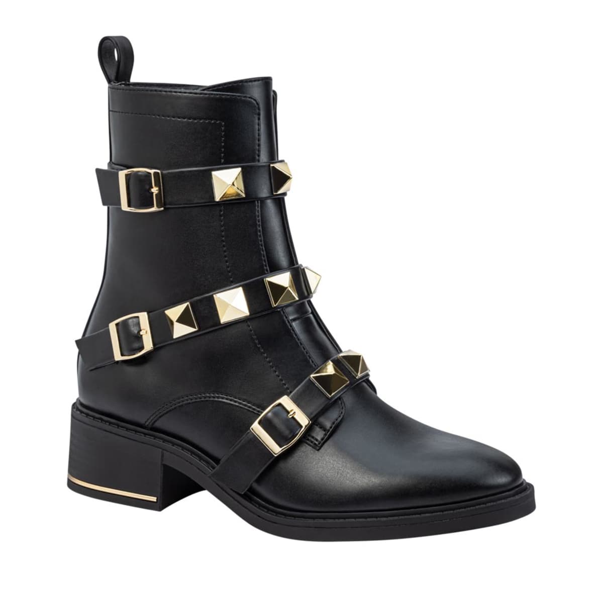 Bota casual Belinda Peregrin, color negro, con estoperoles, mod. 1056075