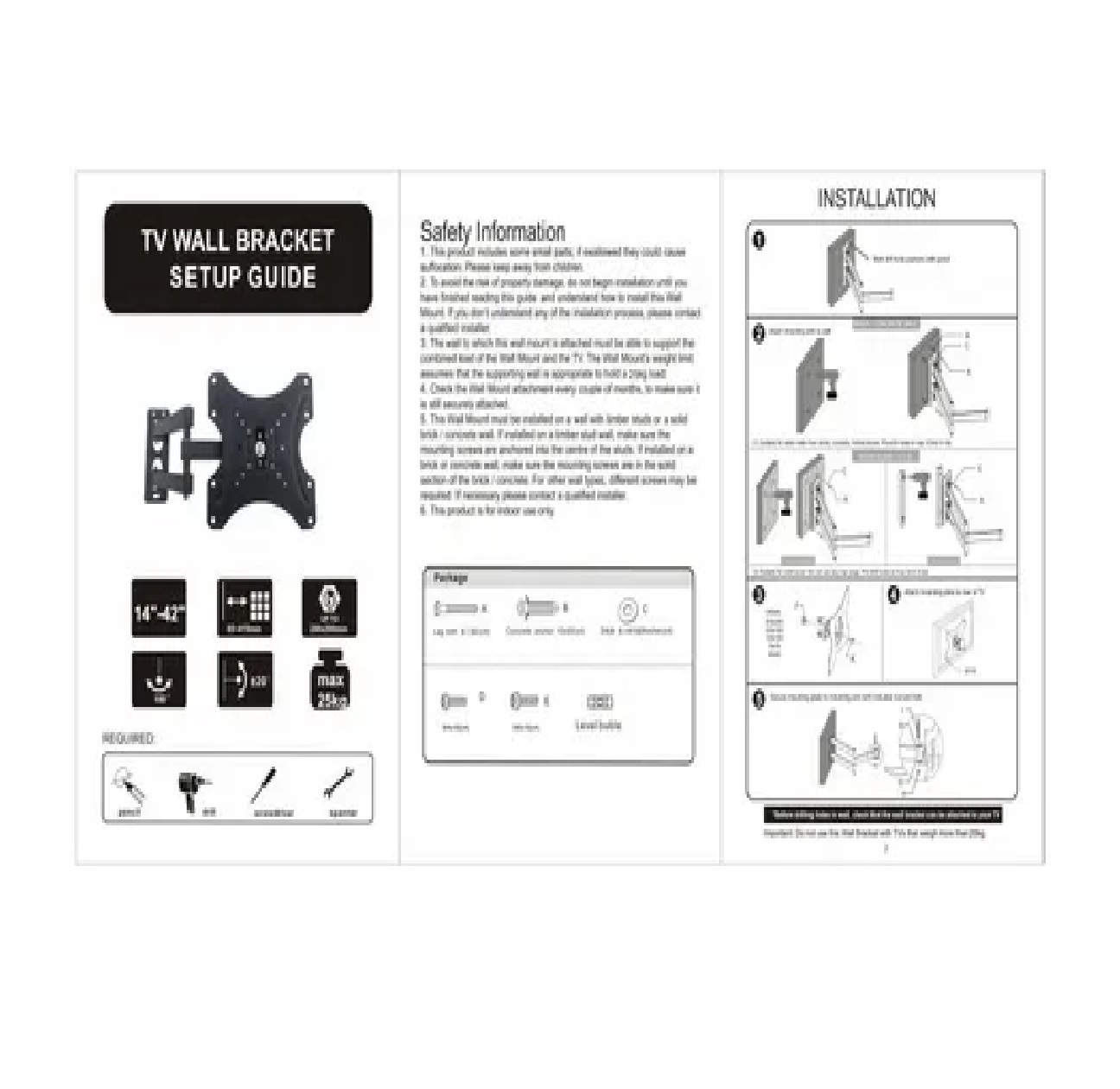 Soporte Pantalla Tv Pared 14 A 42 Pulgadas Brazo Articu