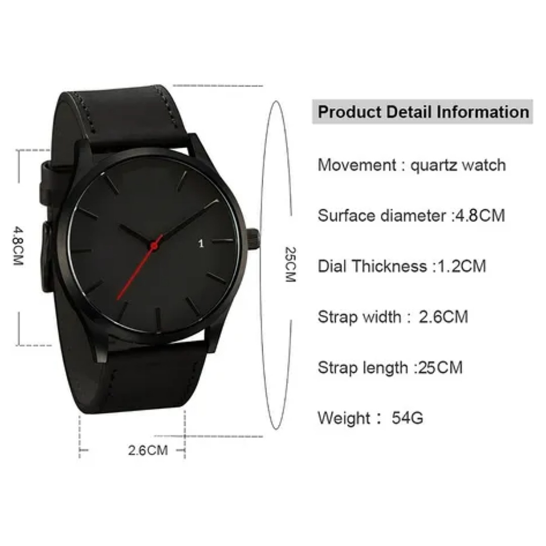 Reloj Casual Y Elegante Color Negro Para Hombre