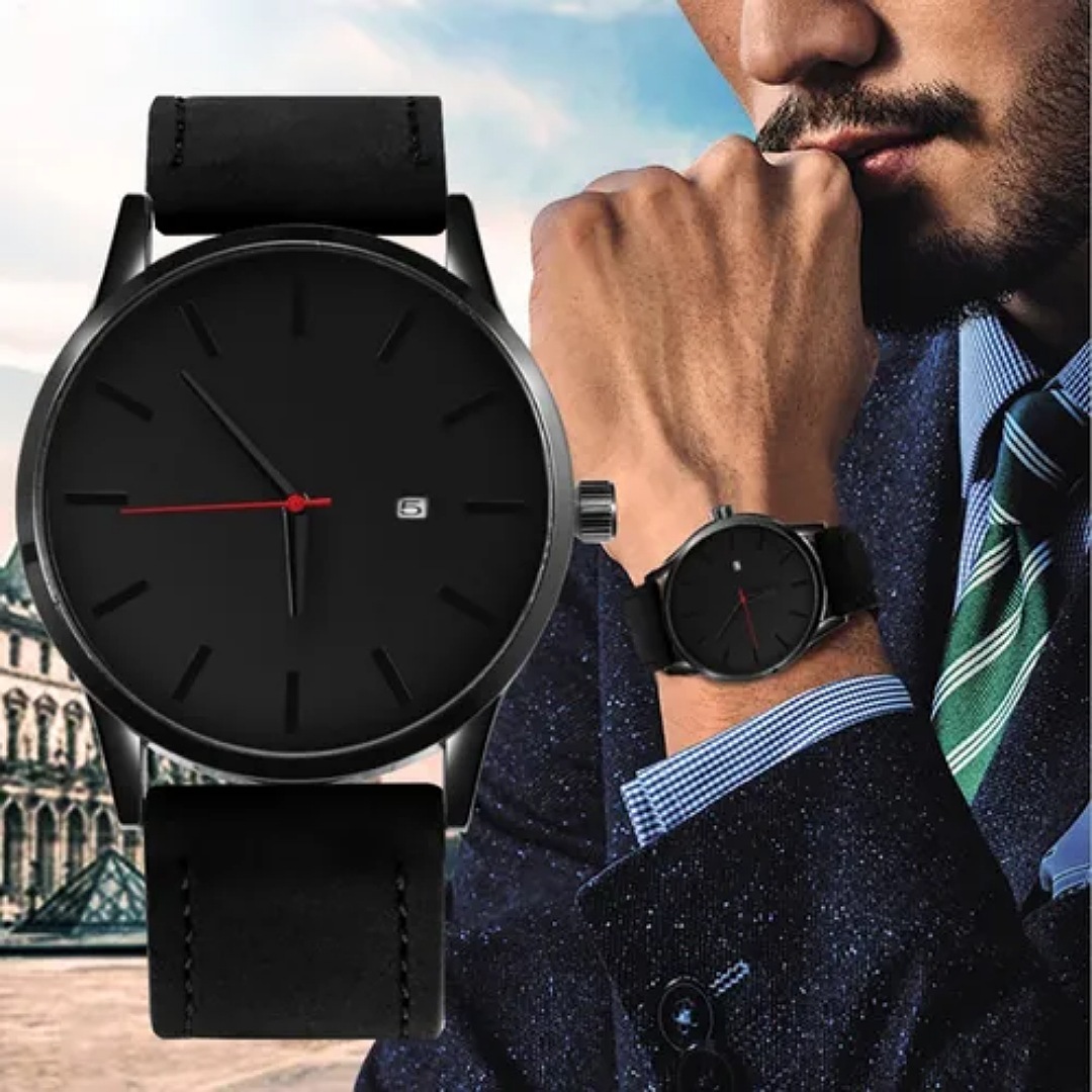 Reloj Casual Y Elegante Color Negro Para Hombre