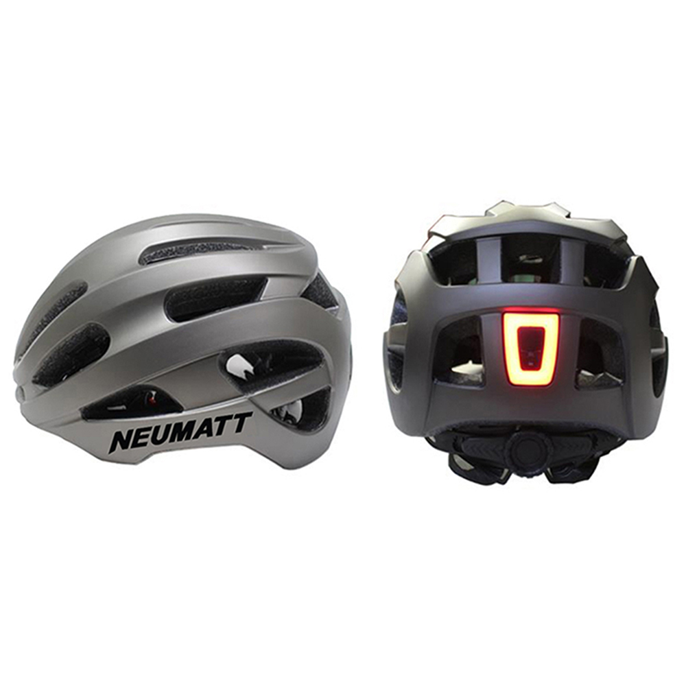 Casco Neumatt Mtb Ruta, Ligero, Luz Led Recargable.