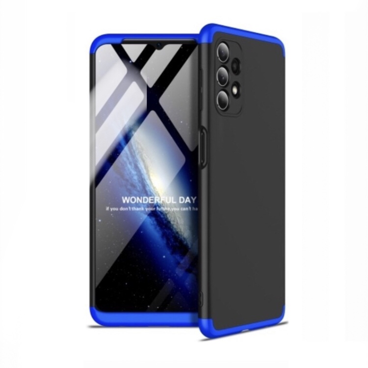 Protector de lujo fino Samsung Galaxy A32 4G Negro con AZUL