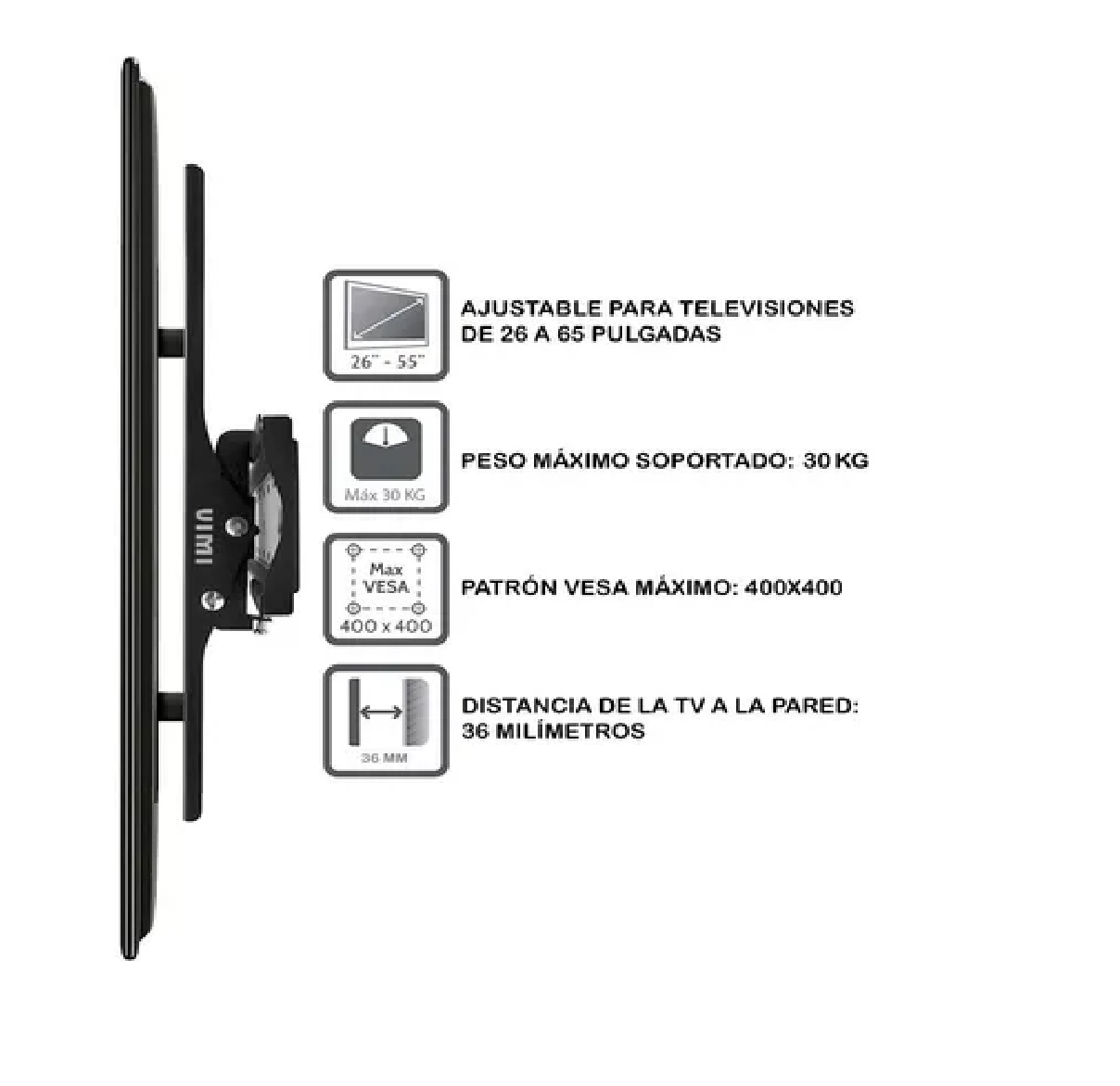 Soporte Tv Monitor Pantalla Articulado 26-65 Pulgadas