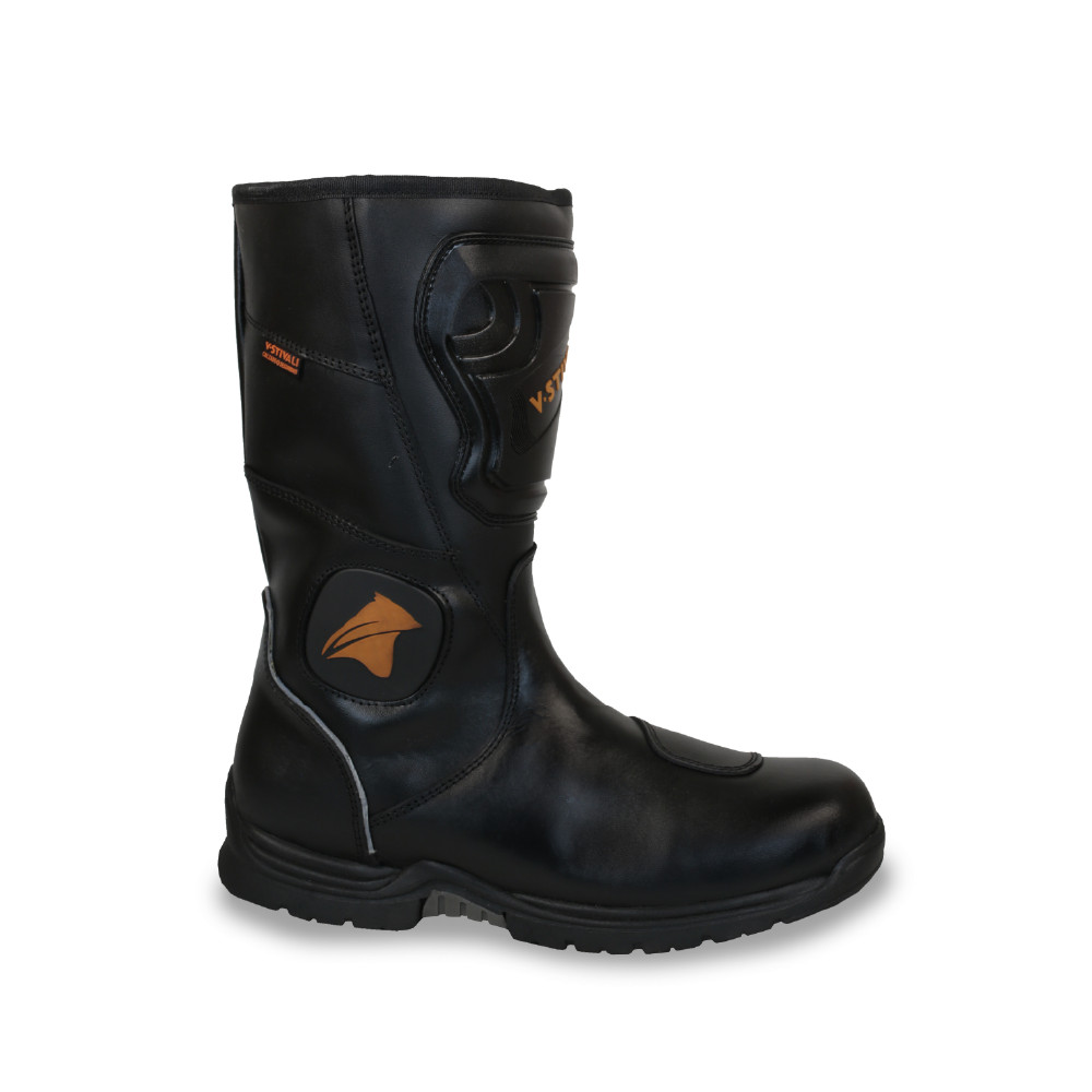 Botas Motociclista V-STIVALI ELITE 375 Piel Alta Seguridad Pista Negra TALLA 29    