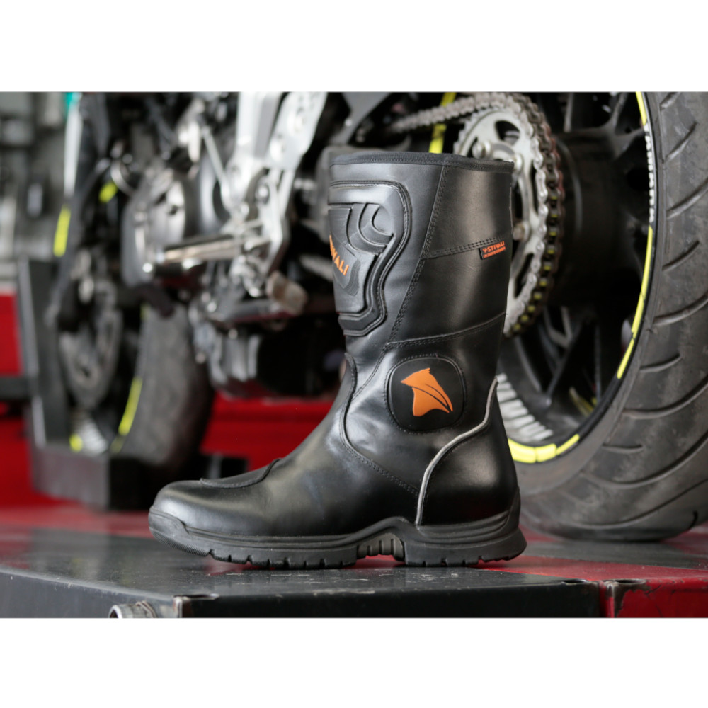 Botas Motociclista V-STIVALI ELITE 375 Piel Alta Seguridad Pista Negra TALLA 29    