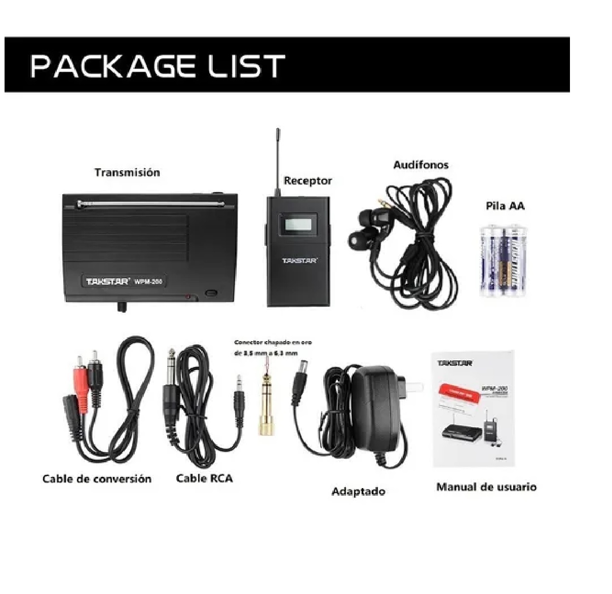 Sistema Takstar Uhf Audio Inalámbrico Transmisión